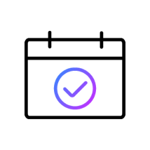 icon of a tick on a calender
