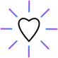 Flashing heart indicator light icon