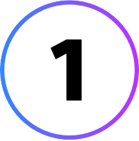 icon of the number 1 in a circle