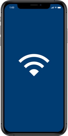 iPhone showing a wifi symbol