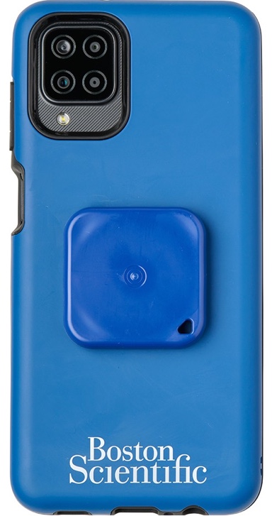 Back of the Boston Scientific phone with magnet