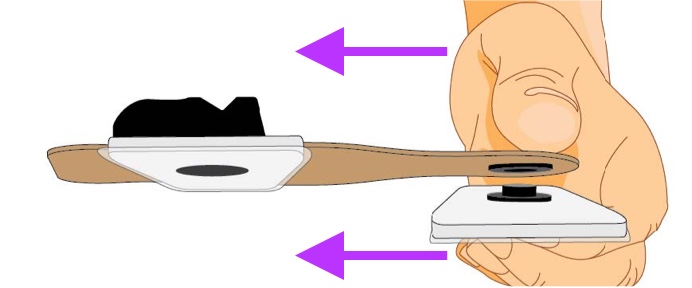 Image showing BodyGuardian being snapped onto an electrode